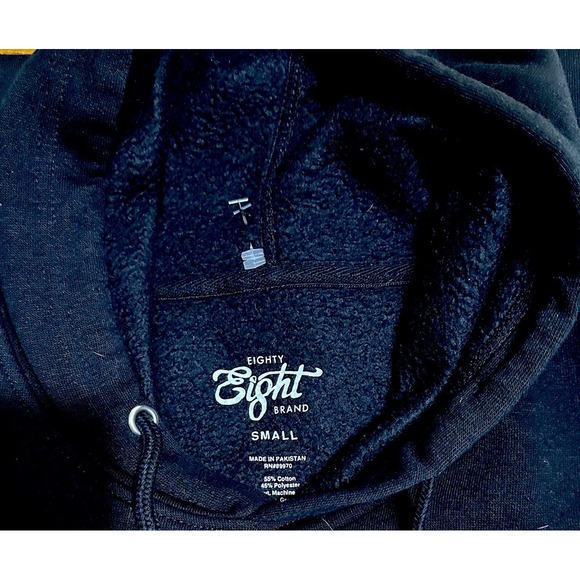 Eighty Eight Hoodie Anti Social Leave Me‎ Alone Graphic Black Size Small - Picture 6 of 7